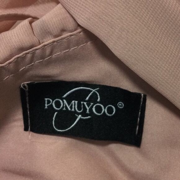 BRIDESMAID SZ 6 S pink pleated cutout sweetheart neck maxi formal dress NEW B169 - Picture 7 of 8